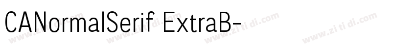 CANormalSerif ExtraB字体转换